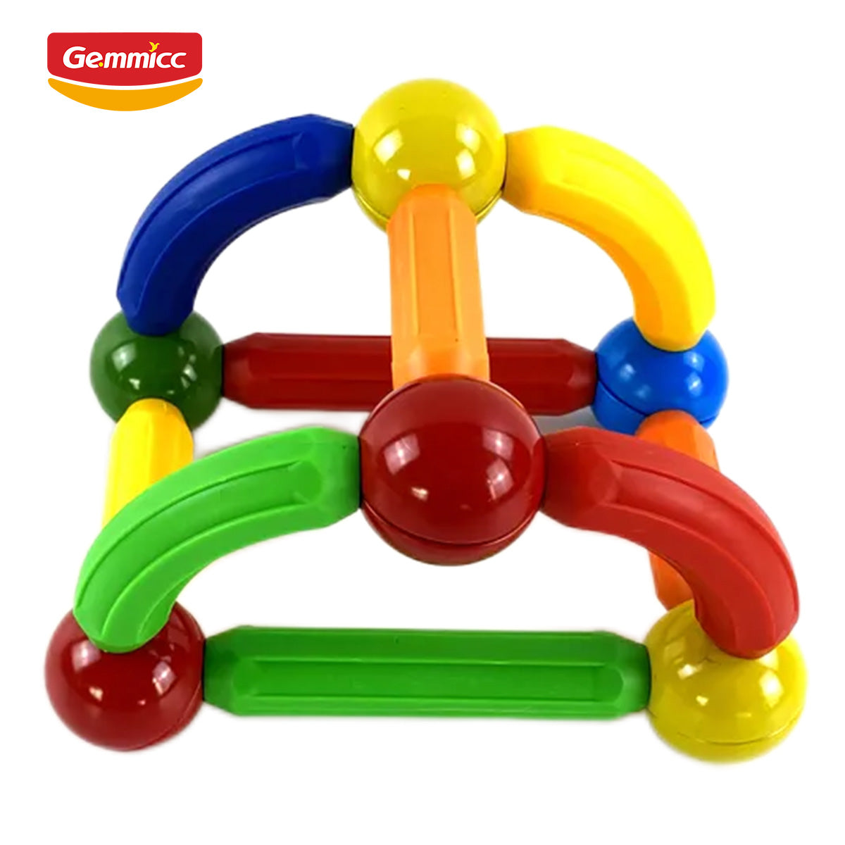 Gemmicc 64pcs Magnetic Sticks and Balls