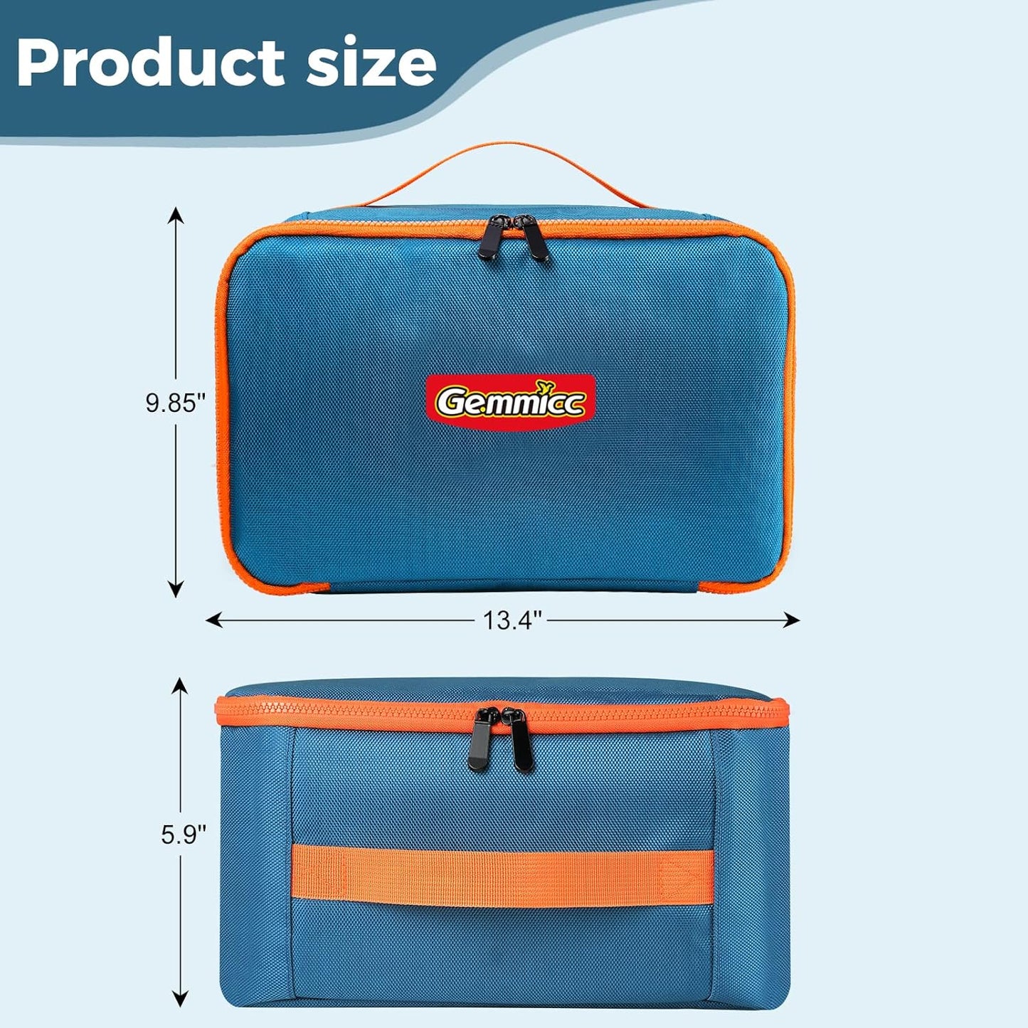 Gemmicc Toy Carry Case,Magnetic Tiles Storage Bag, Water Resistant Oxford Cloth Organizer, Box Storage Bin for Playroom, Classroom,Home Organization