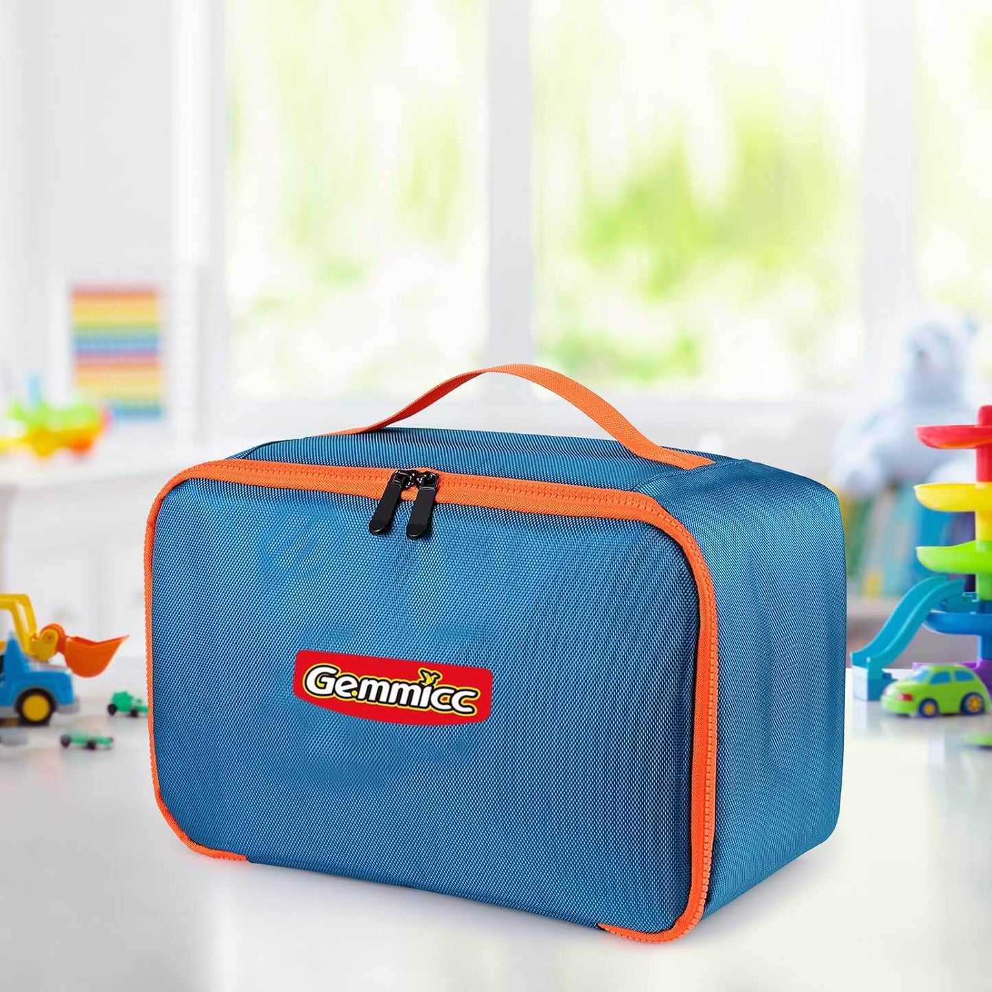 Gemmicc Toy Carry Case,Magnetic Tiles Storage Bag, Water Resistant Oxford Cloth Organizer, Box Storage Bin for Playroom, Classroom,Home Organization