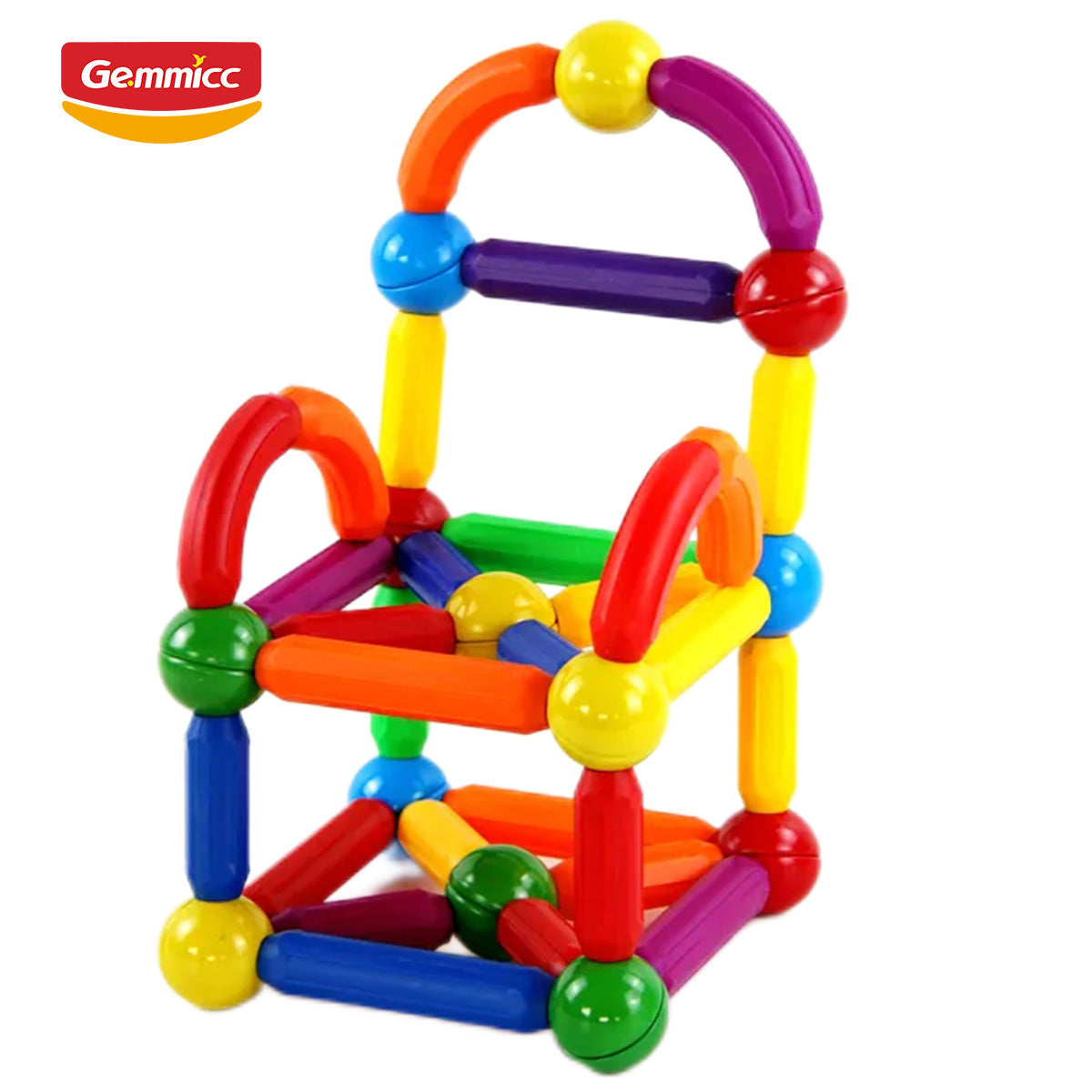 Gemmicc 36pcs Magnetic Sticks and Balls