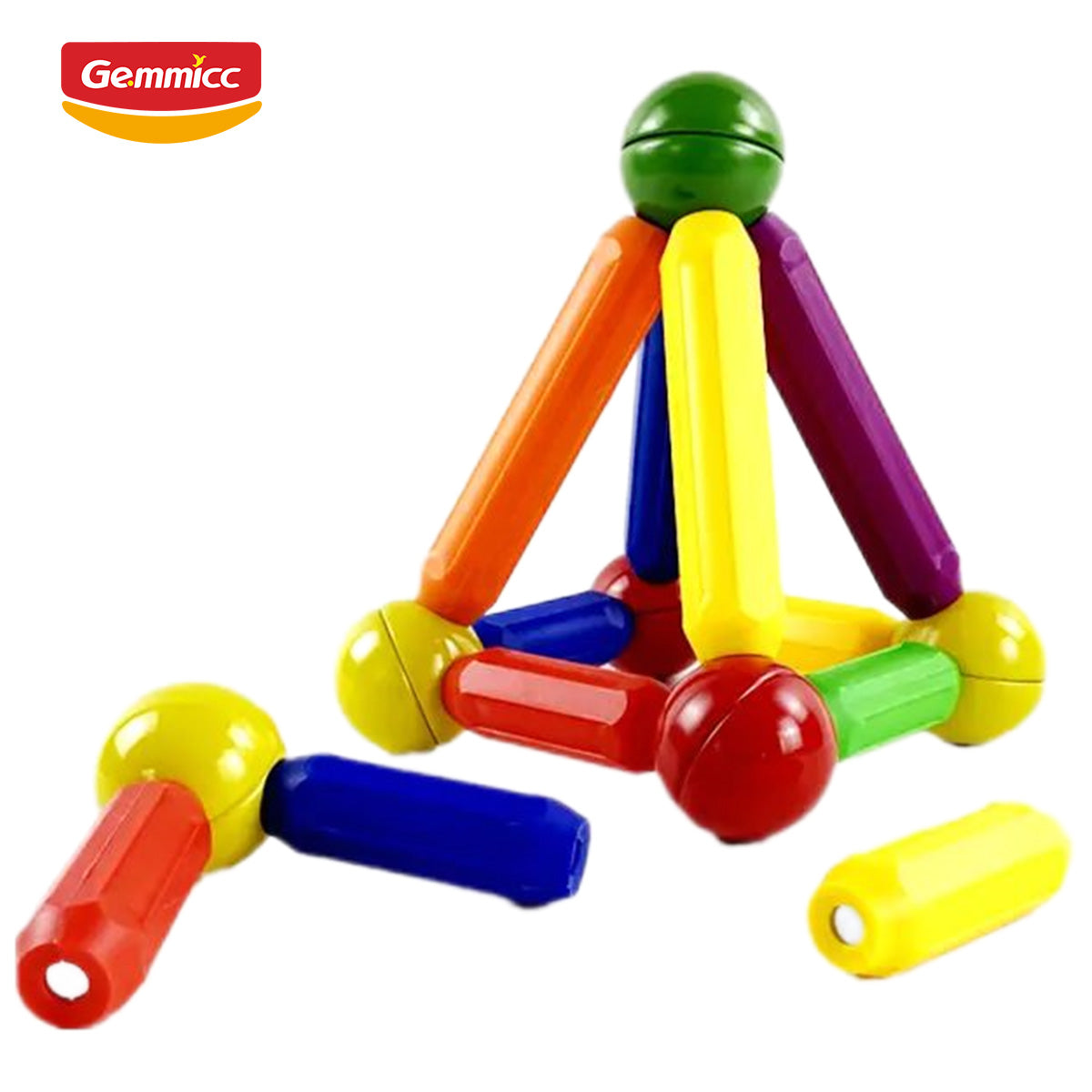 Gemmicc 42pcs Magnetic Sticks and Balls