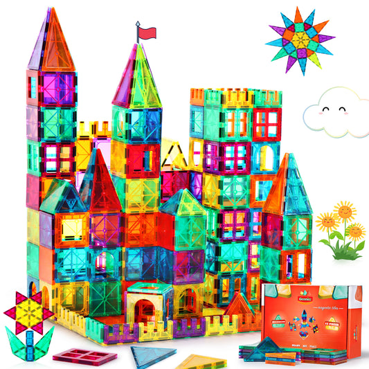 Gemmicc 63pcs Magnetic Tiles Set